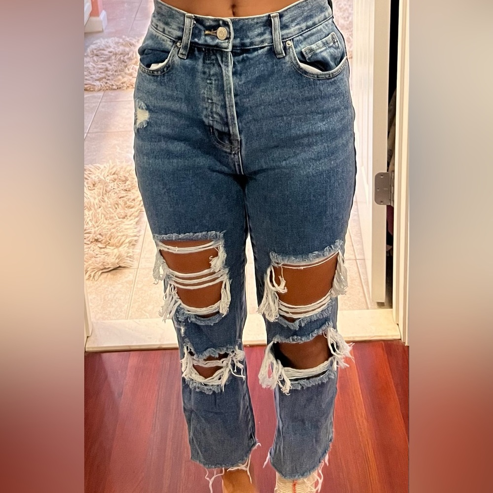PacSun Ripped Straight Jeans